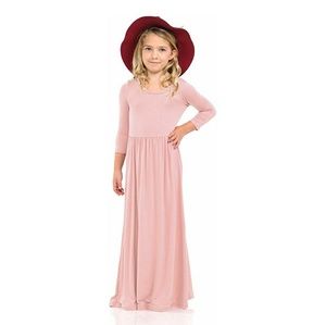 Girls' Pink Maxi Dress